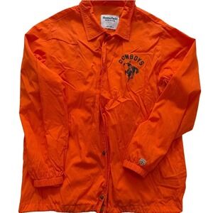 Homefield Oklahoma State Cowboys OSU Coaches Jacket Windbreaker Orange Retro M